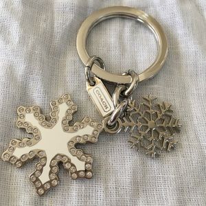 NEVER USED Coach Snowflake Keychain MINT CONDITION